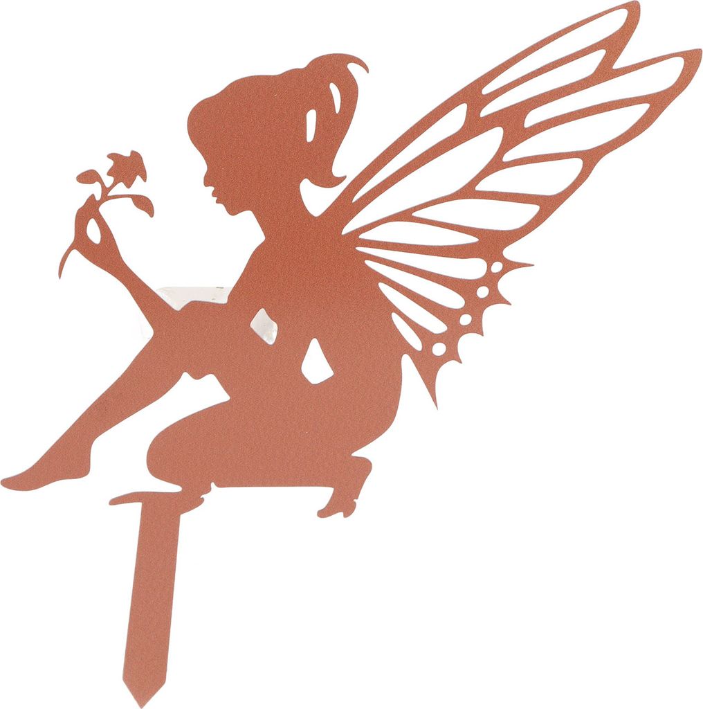 Dekorative Gartenstecker, Fee-Silhouette, Metall, Gartenstecker, Kunst, Outdoor-Gartendekoration, Frühlingsdekoration