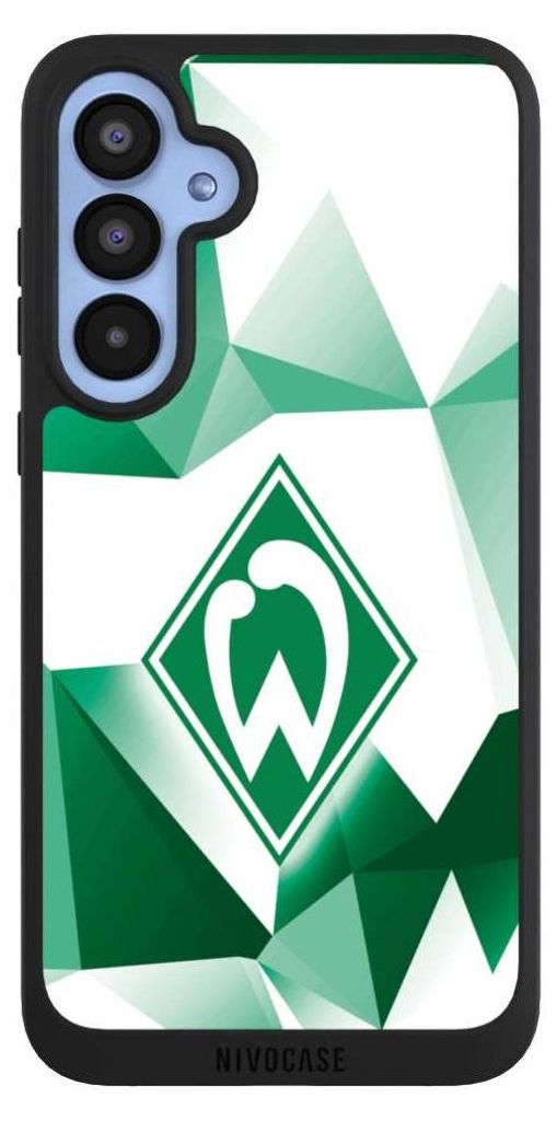 NIVOCASE Handyhülle für Samsung Galaxy A55 5G Hülle NIVOpure Case Schwarz Offizielles Lizenzprodukt SV Werder Bremen Tarnmuster