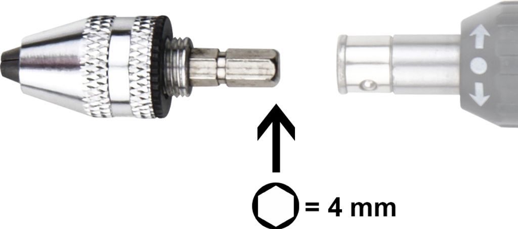 Schnellspannfutter mit 4 mm Sechskant Bit Produktbild 