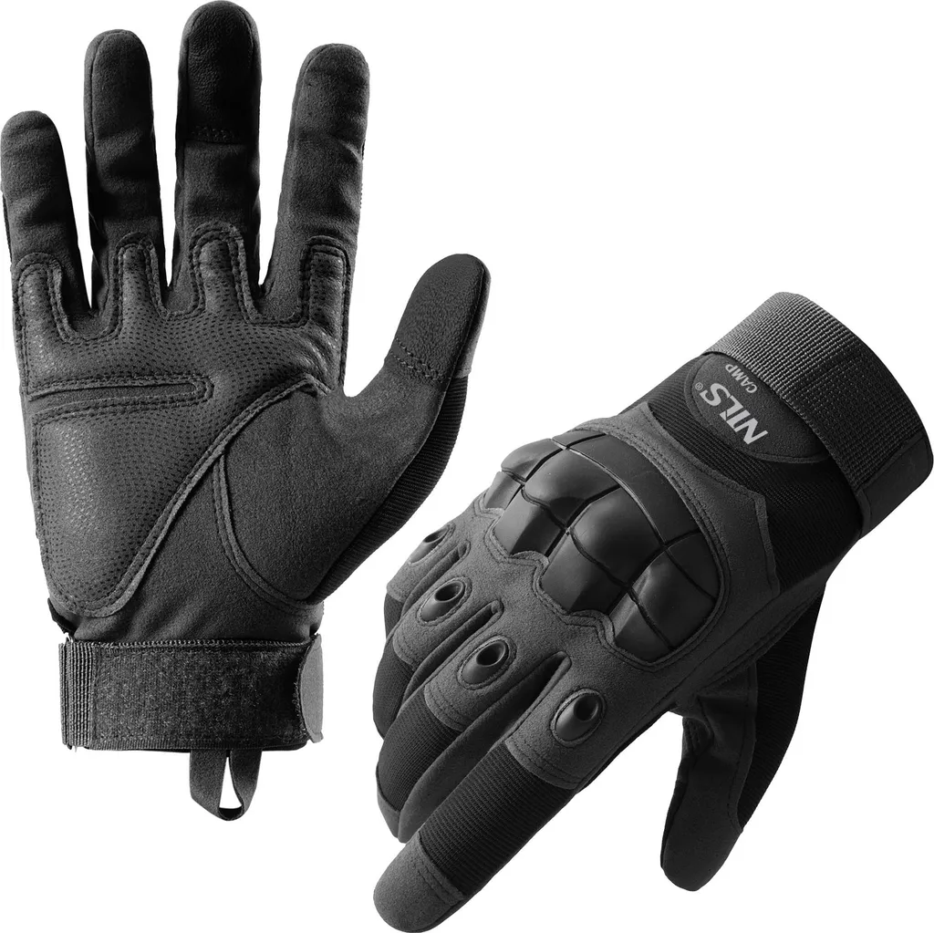 Gants tactiques NILS Camp NC1798 noir avec protection renforcée phalanges