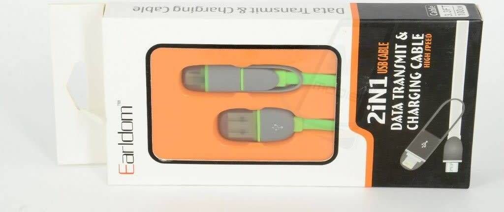 Imitatie 2 in 1 USB Kabel - Green