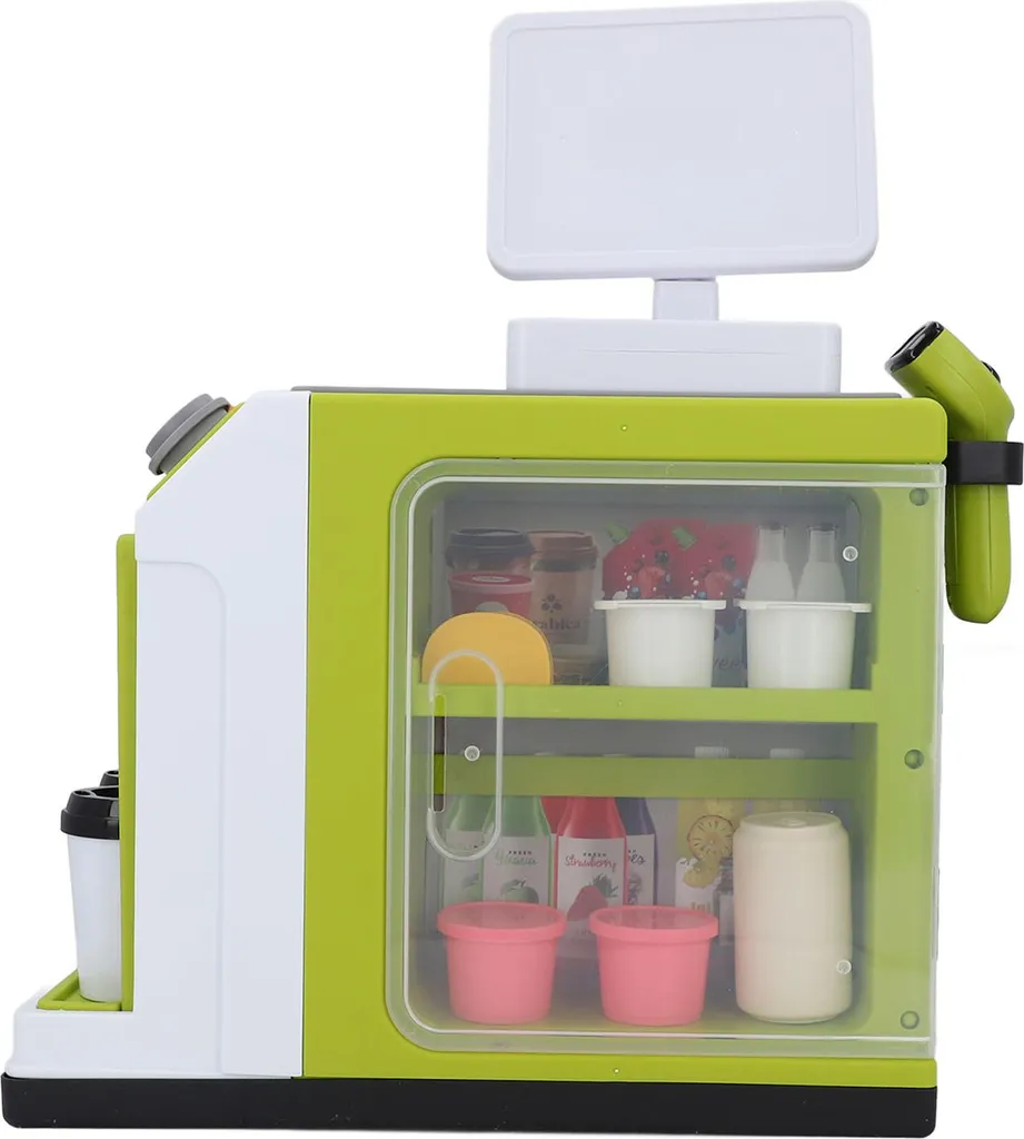 Jeu d'imitation supermarché complet avec scanner et machine à café