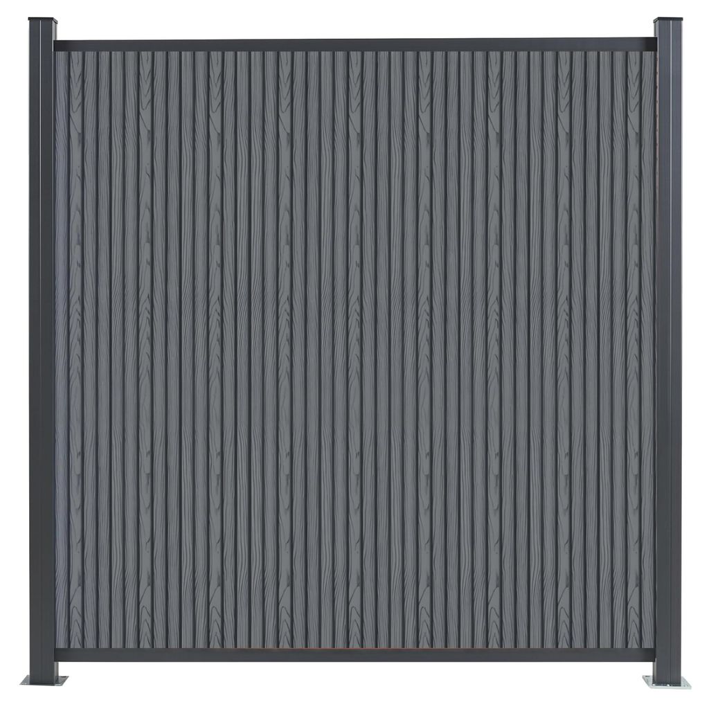 MinteChill WPC Gartenzaun, Sichtschutzzaun Komplettset Produktbild 