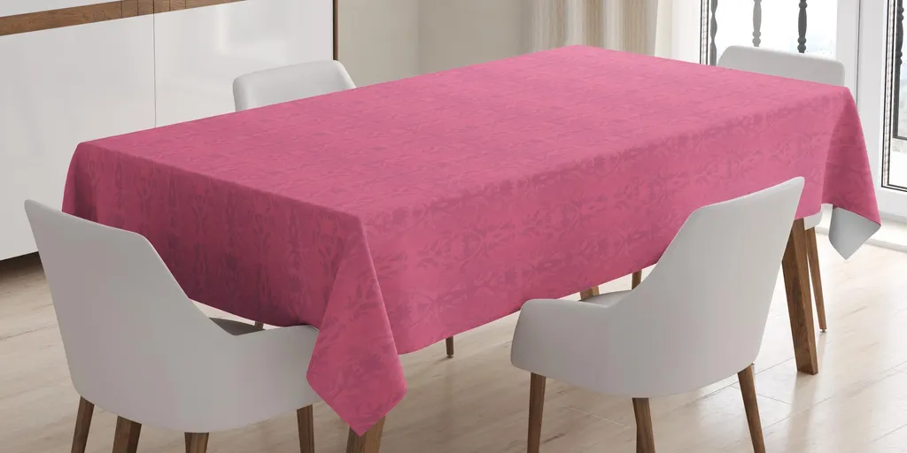 Tovaglia ABAKUHAUS Damasco Rosa 140x240 - Design Barocco Moderno