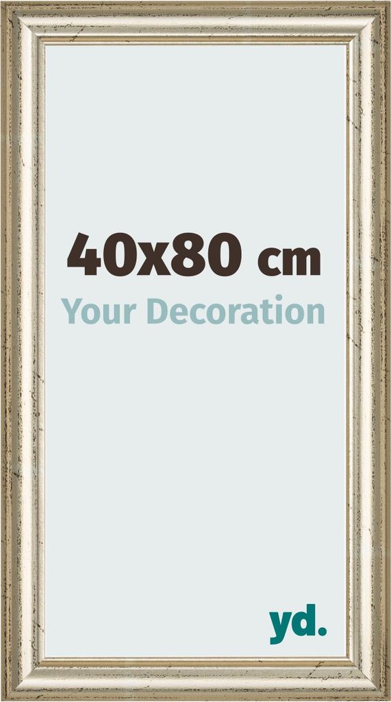 Bilderrahmen, 40x80 cm, Metallglanz, MDF, Lazio