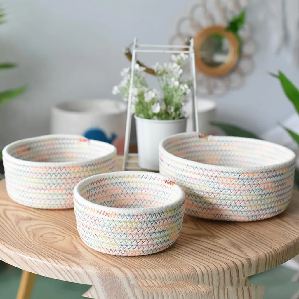 Panier de rangement pour serviettes et linge lot de 3 organiser placard