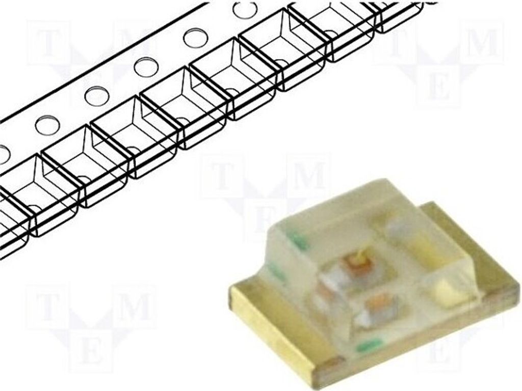 5x LED 2x1,2x0,75mm 120° 0805 70÷200mcd 1,9÷2,5V SMD rot 20mA KPT-2012SURC LED-Di
