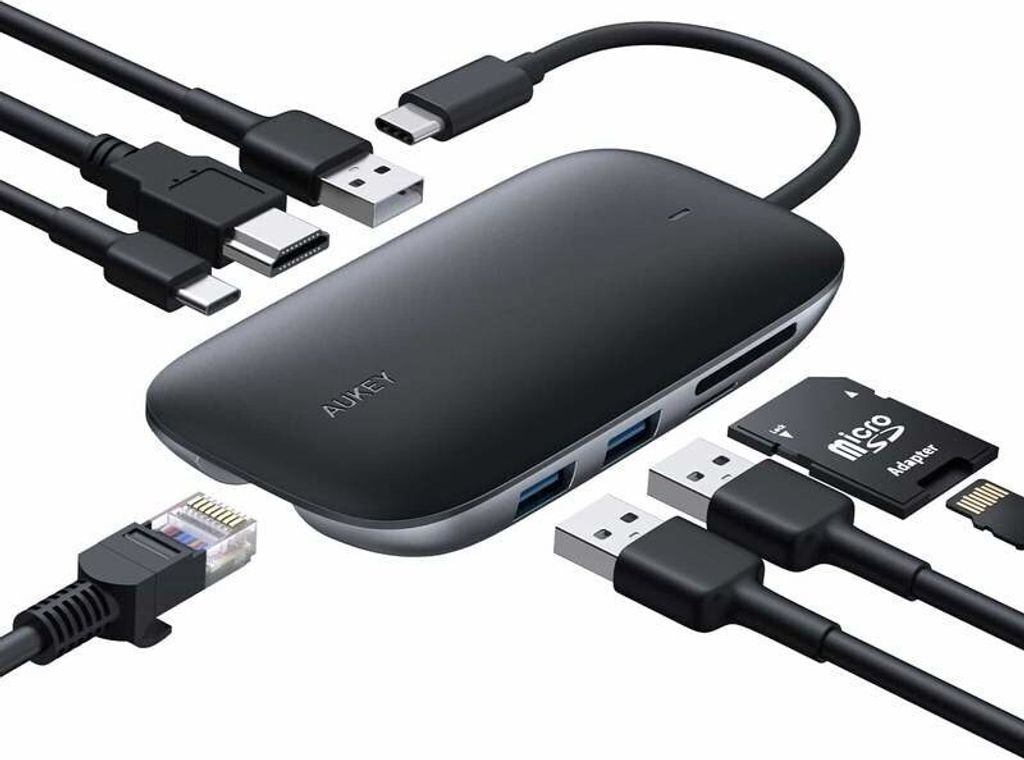 AUKEY CB-C71, 100 W, Schwarz, MicroSD (TransFlash), Produktbild 
