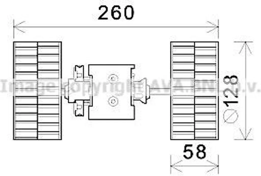 Moteur ventilation AVA MS8645 pour climatisation SL - Réf 1298200642