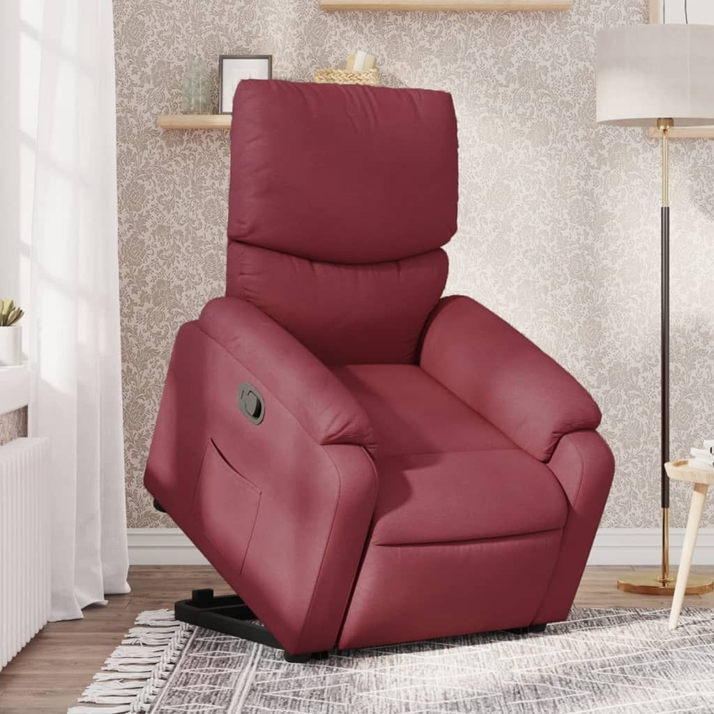 Maison Exclusive - Relaxsessel mit Aufstehhilfe Weinrot Stoff