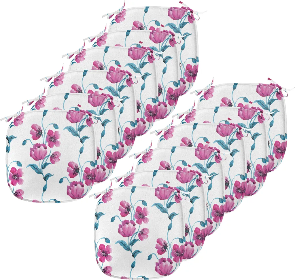 Offerta Set 12 Cuscini Sedie ABAKUHAUS Impermeabili Papaveri
