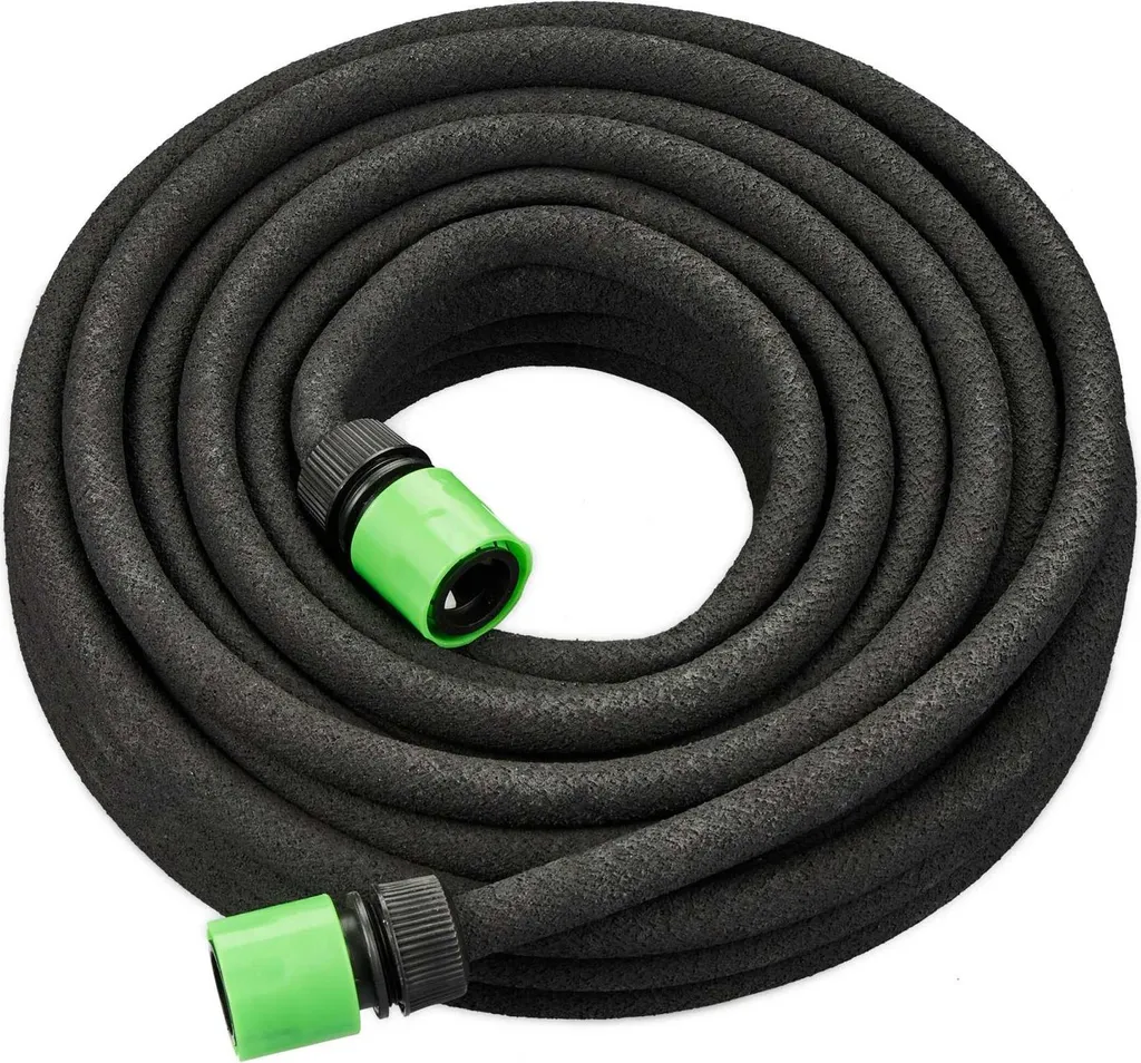 Tuyau d'irrigation goutte à goutte 15 mètres flexible noir pour jardin
