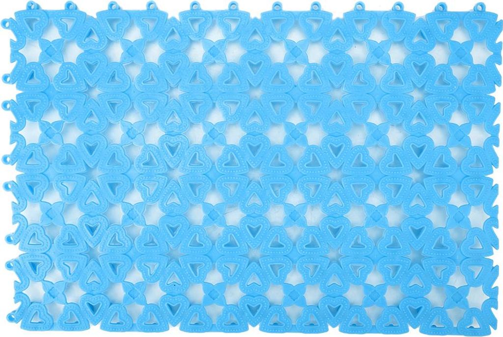 Matte für Hunde und Katzen, Kunststoff, gespleißt, hohl, Anti-Rutsch-Pads für Käfig, Badezimmer, Boden (blau)