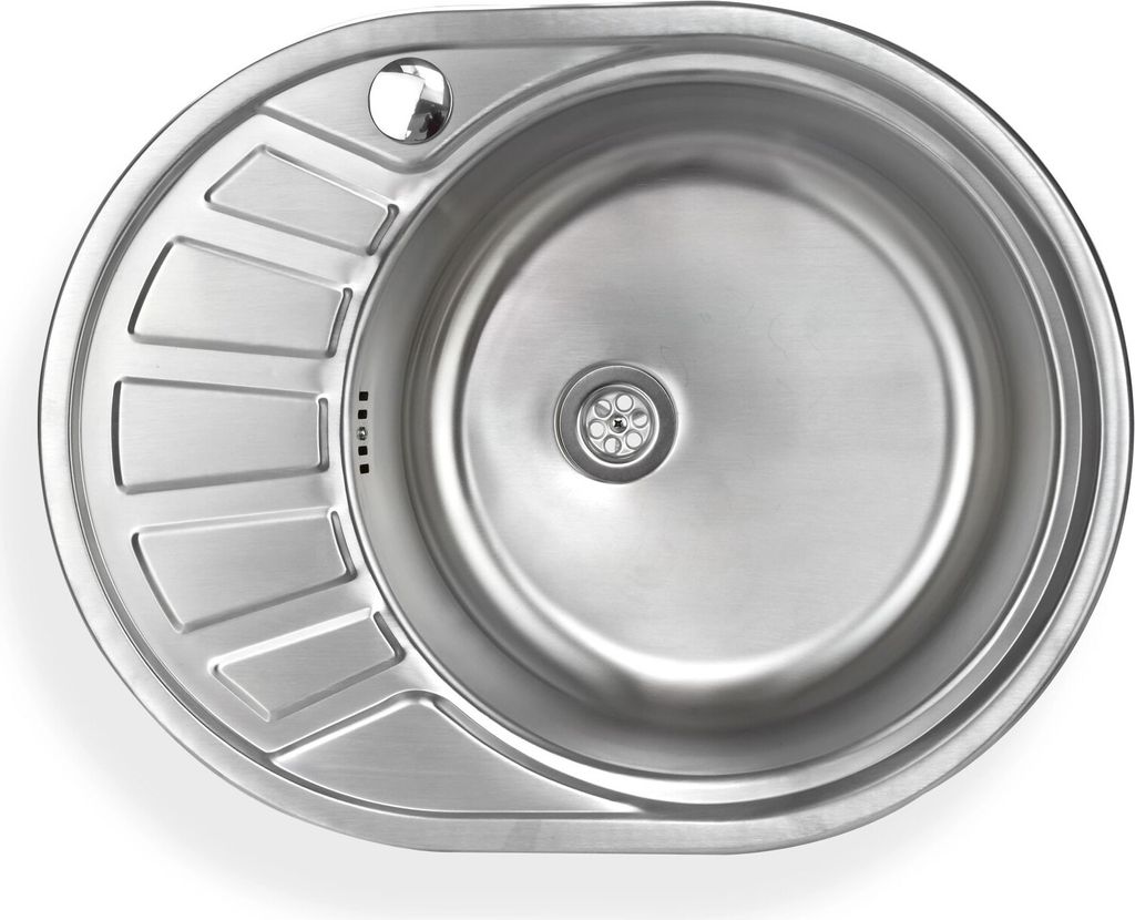 Edelstahl Spüle "Calypso SR" - Rundes Einbauspülbecken mit Produktbild 