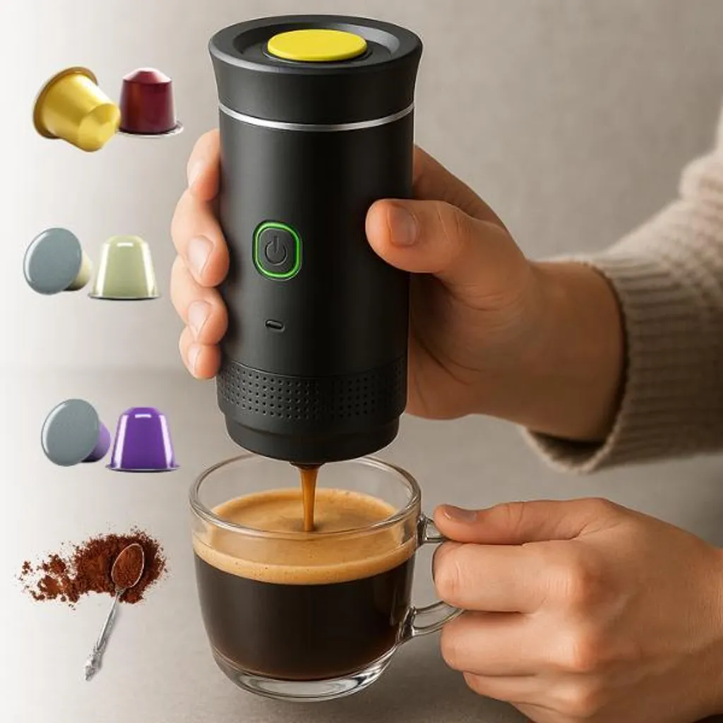 Machine à espresso pour camping et randonnée - 20 bars via USB-C