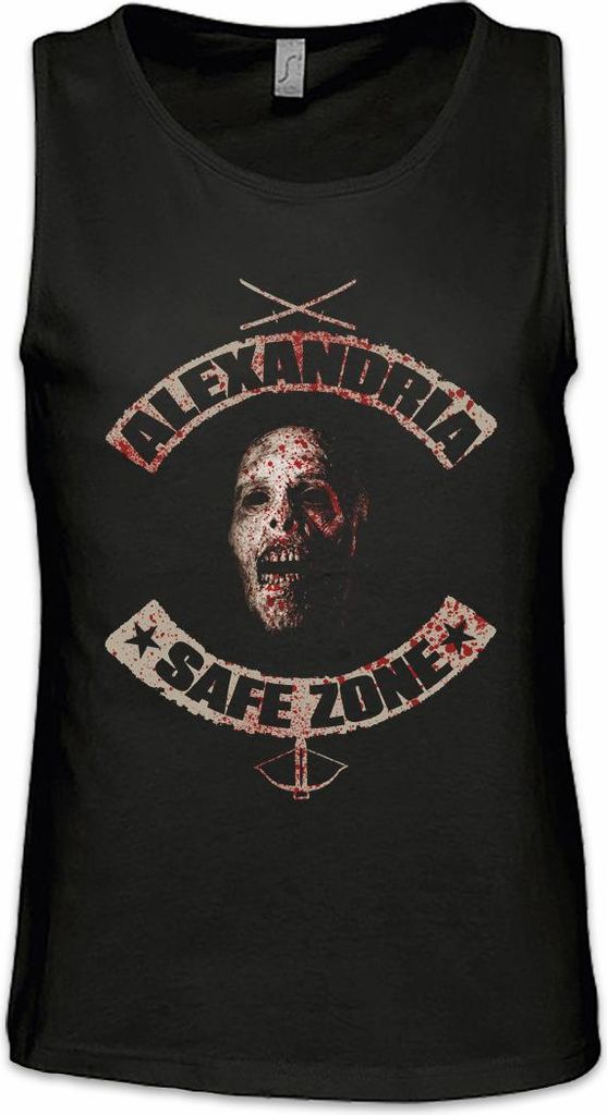 Urban Backwoods Alexandria Safe Zone, Ärmelloses T-Shirt, Farbe: Schwarz, Größe: 3XL