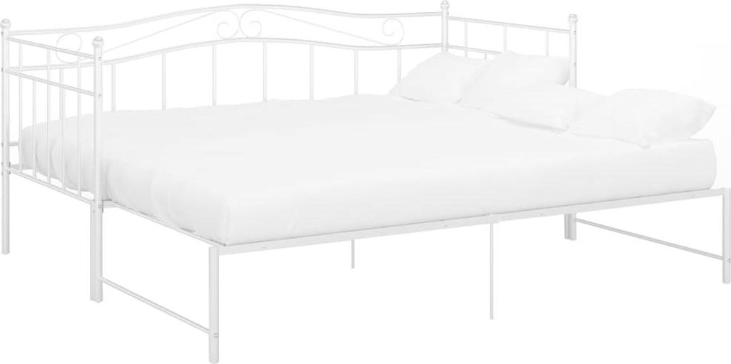 rozkládací pohovka vidaXL bílá kovová 90x200 cm Obrázek produktu 