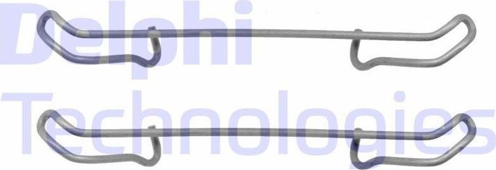 DELPHI LX0076 Zubehörsatz Scheibenbremsbelag Vorne für FORD SIERRA (GBG, GB4) ESCORT IV Cabriolet (ALF) ESCORT IV (GAF, AWF, ABFT) SIERRA Schräg...