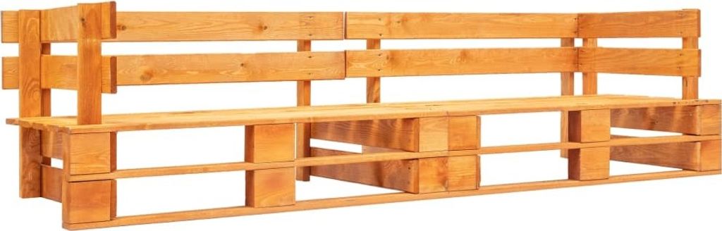 Garten-Palettensofa 2-Sitzer Honigbraun Holz