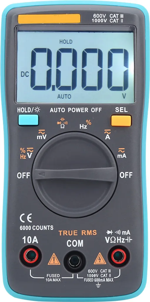 Testeur Électrique Digital ZT101 Ohmmètre et Ampèremètre Complet