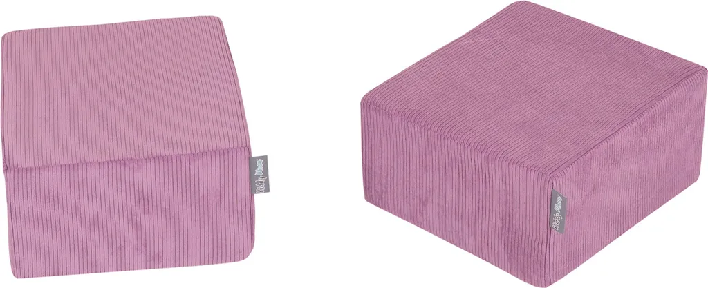 Coussin d'Assise Enfant Violet en Velours Côtelé avec Housse Lavable