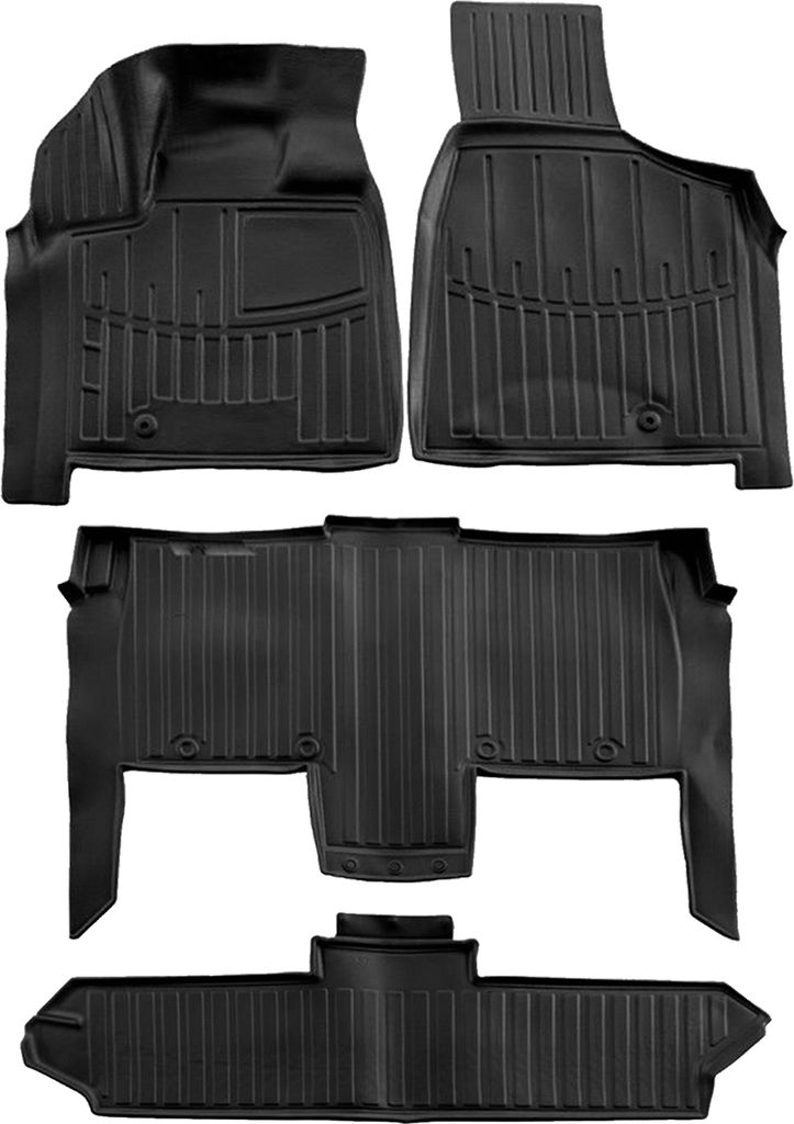 SCOUTT | 3D TPE Gummifußmatten Gummimatten Passend Für Chrysler Grand Voyager 5 2008-2016, 4tlg, Schwarz, Anti-Rutsch, Geruchsneutral, Abwaschbar...