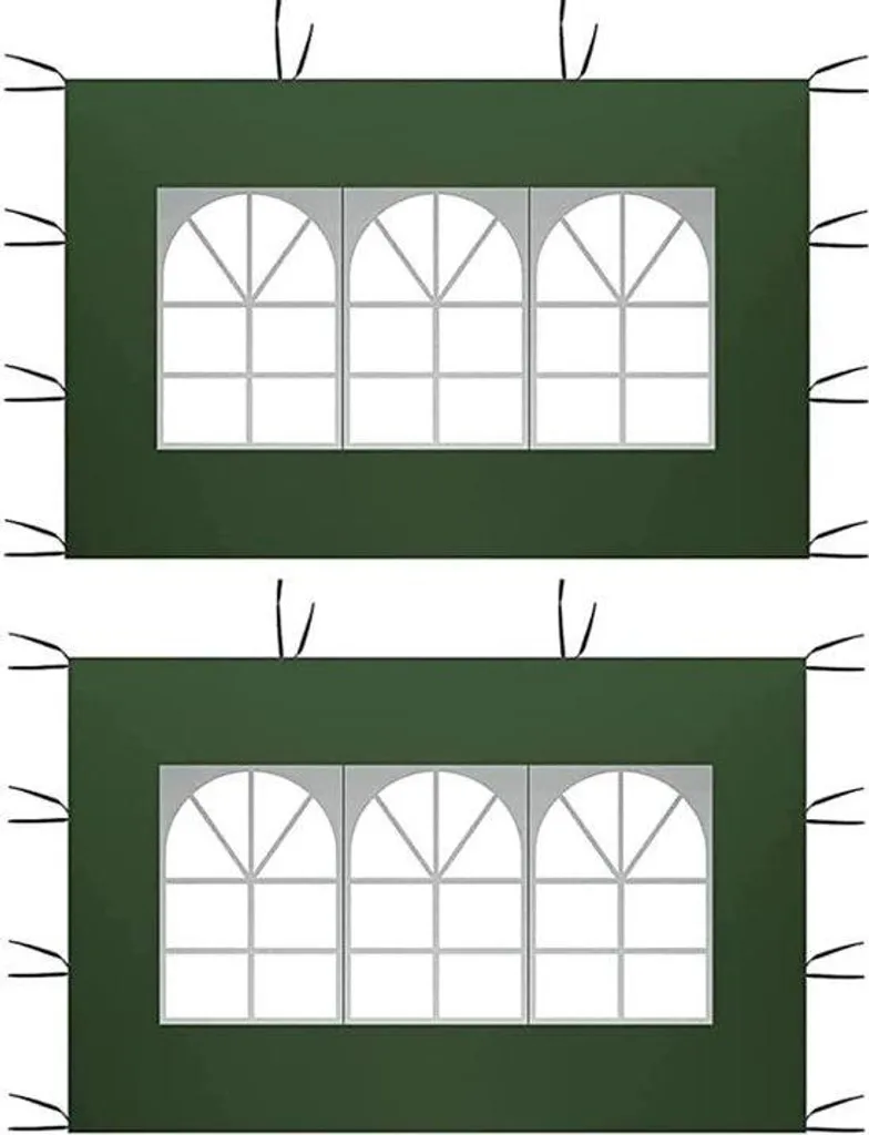 Bâche latérale pour tente de réception 2x3 m verte idéale pour fêtes