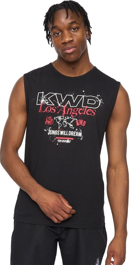 Kings Will Dream - Ärmelloses Oberteil für Herren BG1995 (XL) (Schwarz)