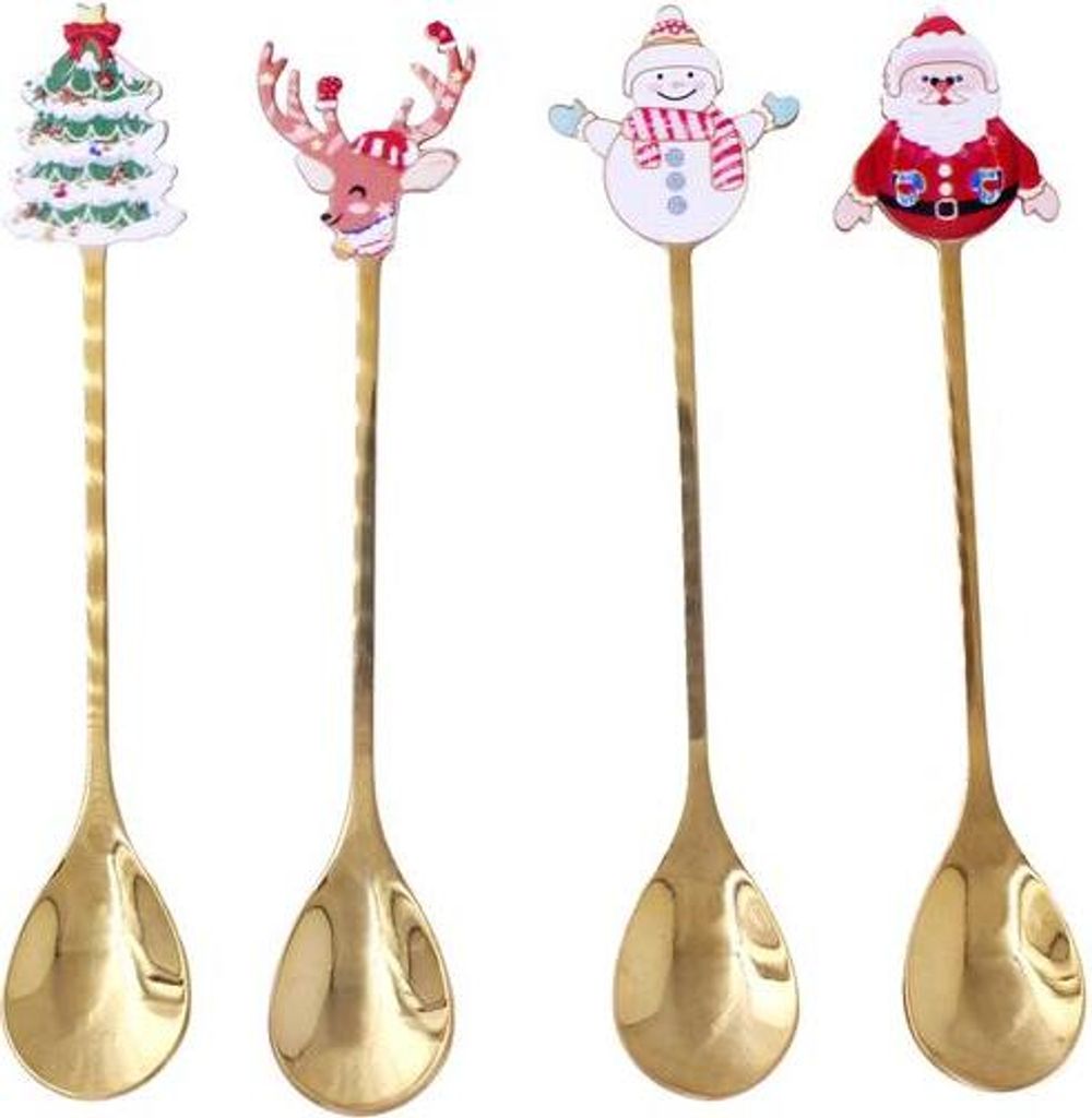 Thee lepel, kerstmotief, DESIGN MIX, 13,9 x 2,3 cm, Productafbeelding 