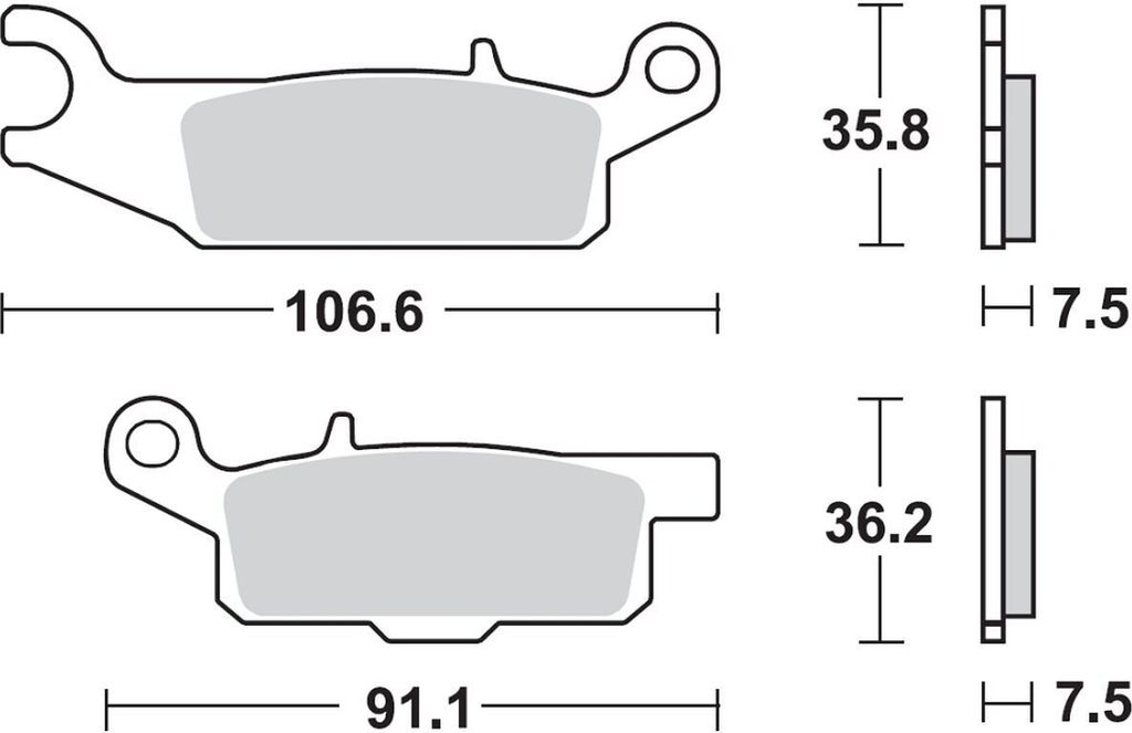 Bremsbeläge TRW MCB802SI
