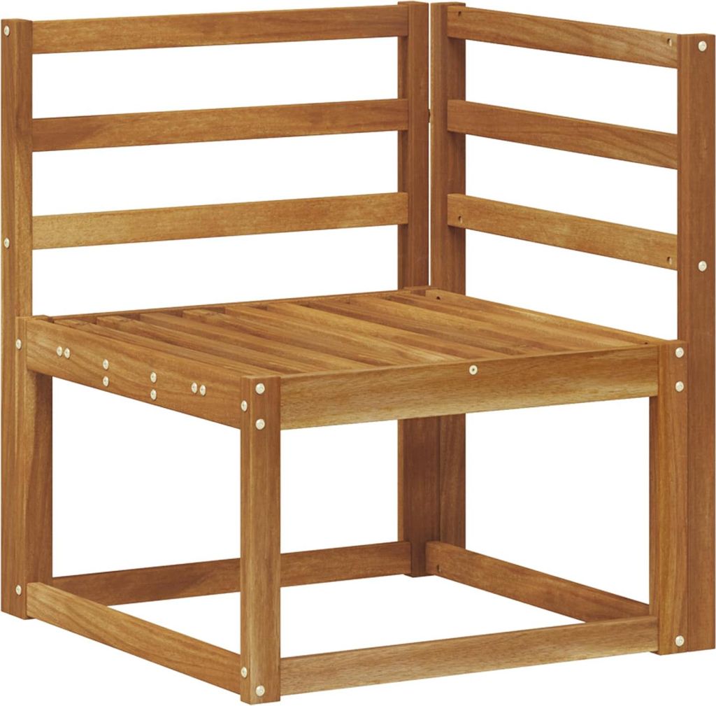 vidaXL Outdoor Ecksofa Massivholz Akazie Natur 63 x 63 x 73 cm