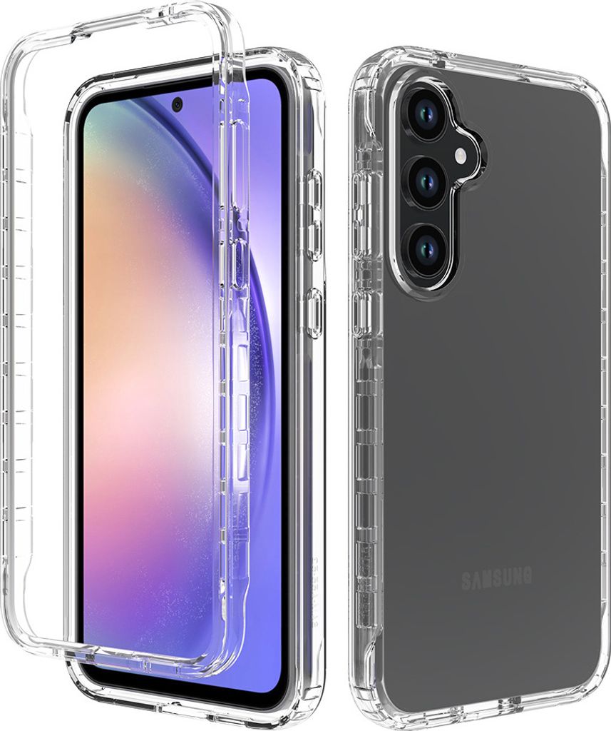Galaxy A55 Hülle, Hybrid Transparente Rückseite TPU Bumper Stoßfest Schutzhülle für Samsung Galaxy A55