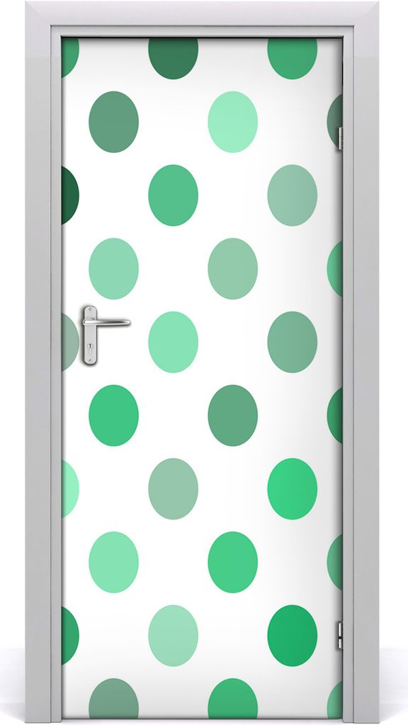 Tulup Türaufkleber 85x205 cm Dekorative Aufkleber Selbstklebend Wasserdichte Tapete Abnehmbar Schlafzimmer Wohnzimmer Wohnkultur - grüne Punkte