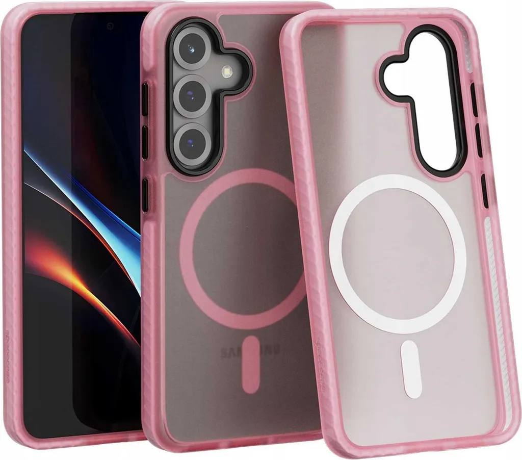 Cover MagSafe Galaxy S25 SPACECASE Hybrid Fusion Mag Rosa - Antiurto