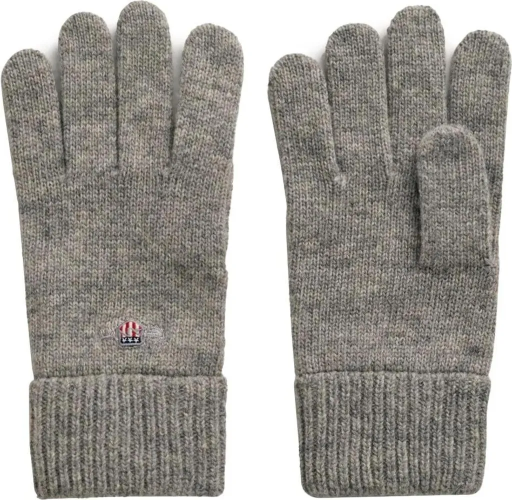 Gants Gant Shield Wool Gris en Laine Mélangée Taille Unique pour Homme