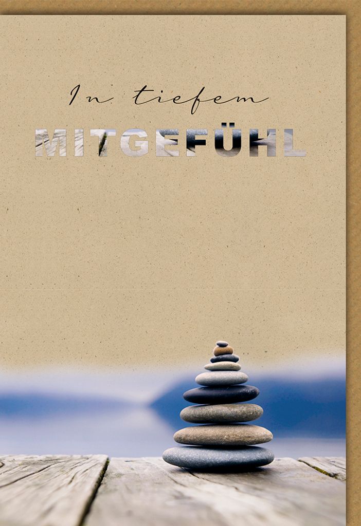 Trauer – Beileid – Kondolenzkarte mit Umschlag - In tiefem