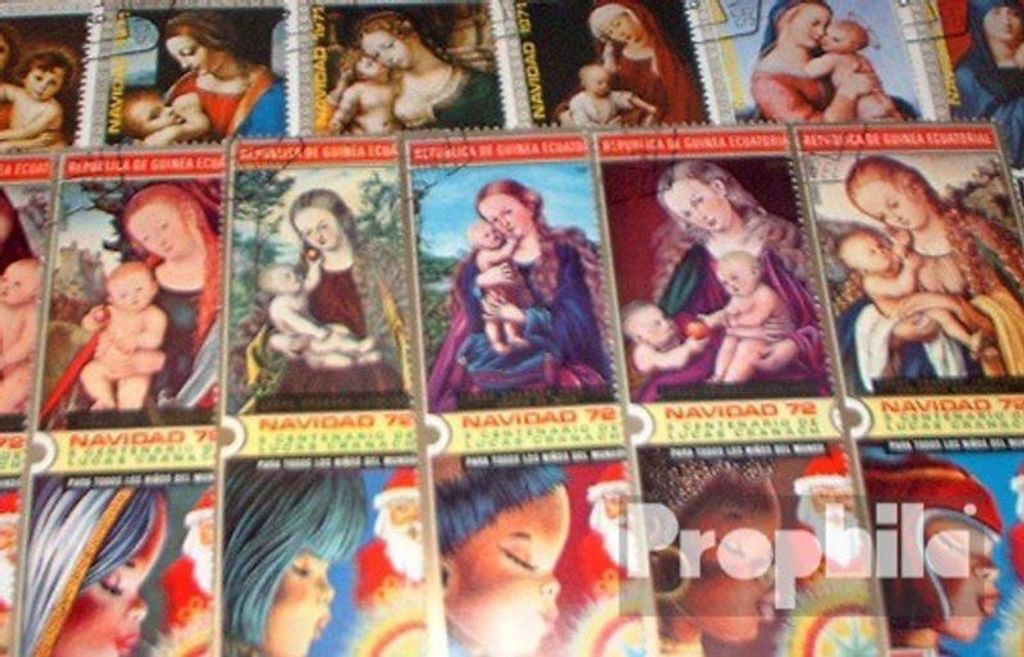 Briefmarken Motive 50 verschiedene Weihnachten Marken