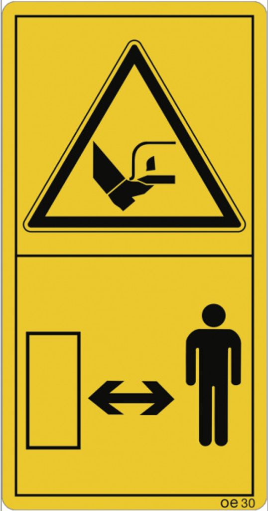 Dreifke Aufkleber - Bei eingeschaltetem Antrieb und laufendem .., Folie, 50x...