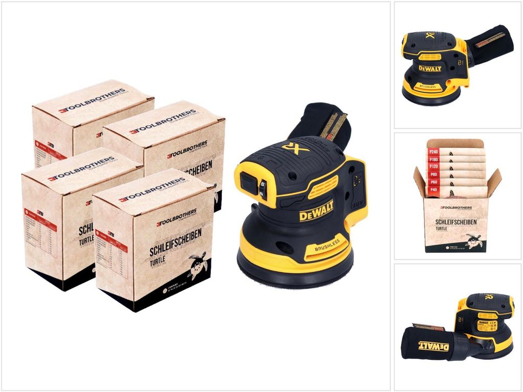 Akumulátorová náhodná orbitálna brúska DeWalt DCW 210 N 18 Obrázok produktu 