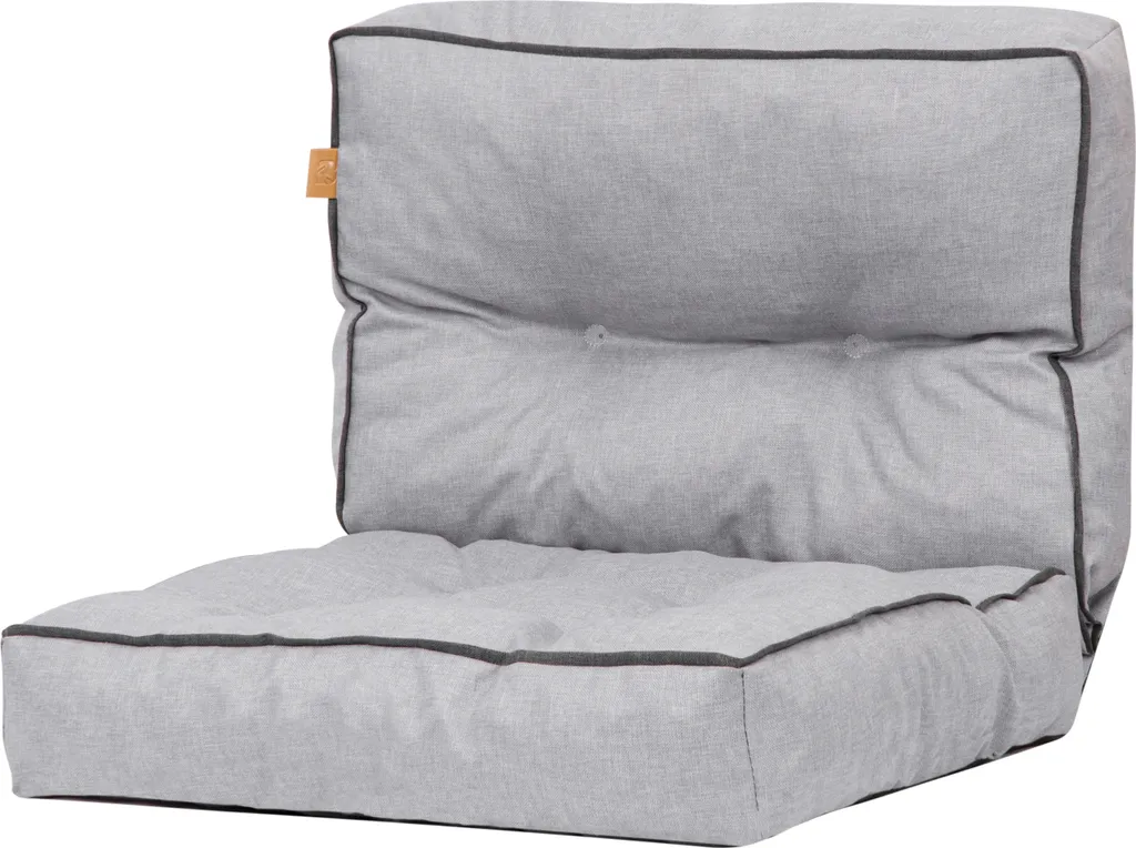 Coussin d'assise 77x50 cm gris clair pour fauteuil en rotin PE - Confort