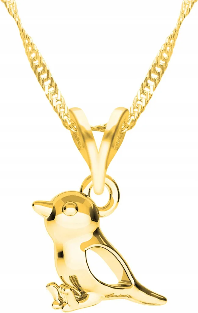 Collana Simbolo Passero in Argento 925 Oro - Gioiello Poetico
