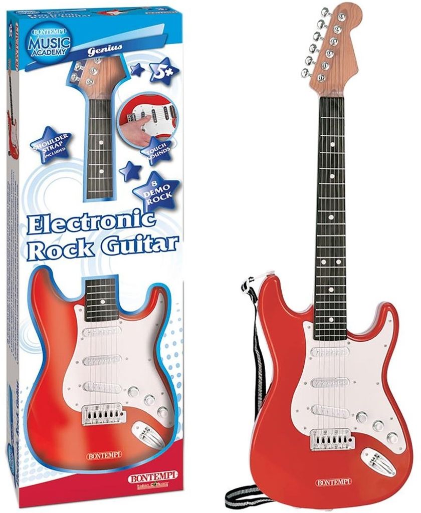 Bontempi 241300-Elektrische Gitarre mit Schultergurt, Red Produktbild 
