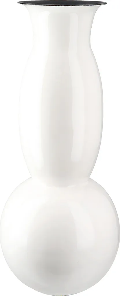 Grand vase décoratif blanc en métal 42cm Neo Gilde pour fleurs séchées