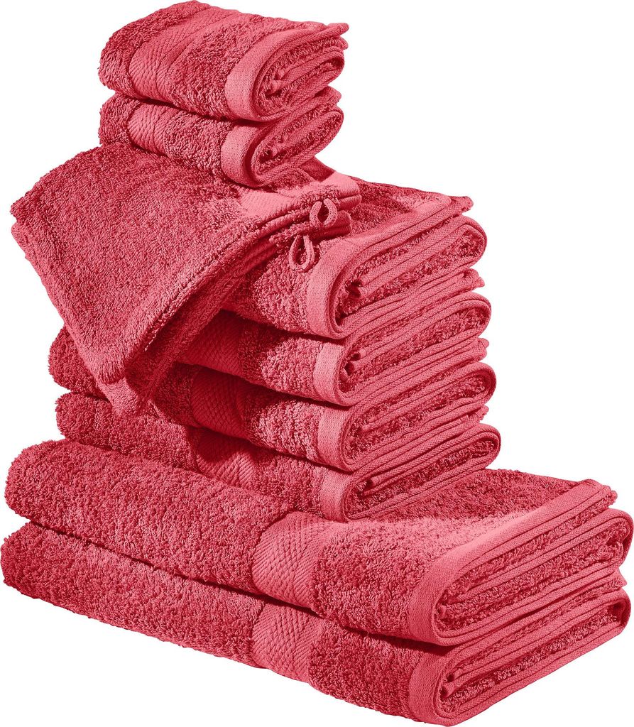 REDBEST Frottier-Set Chicago" 10-teilig rot OneSize"