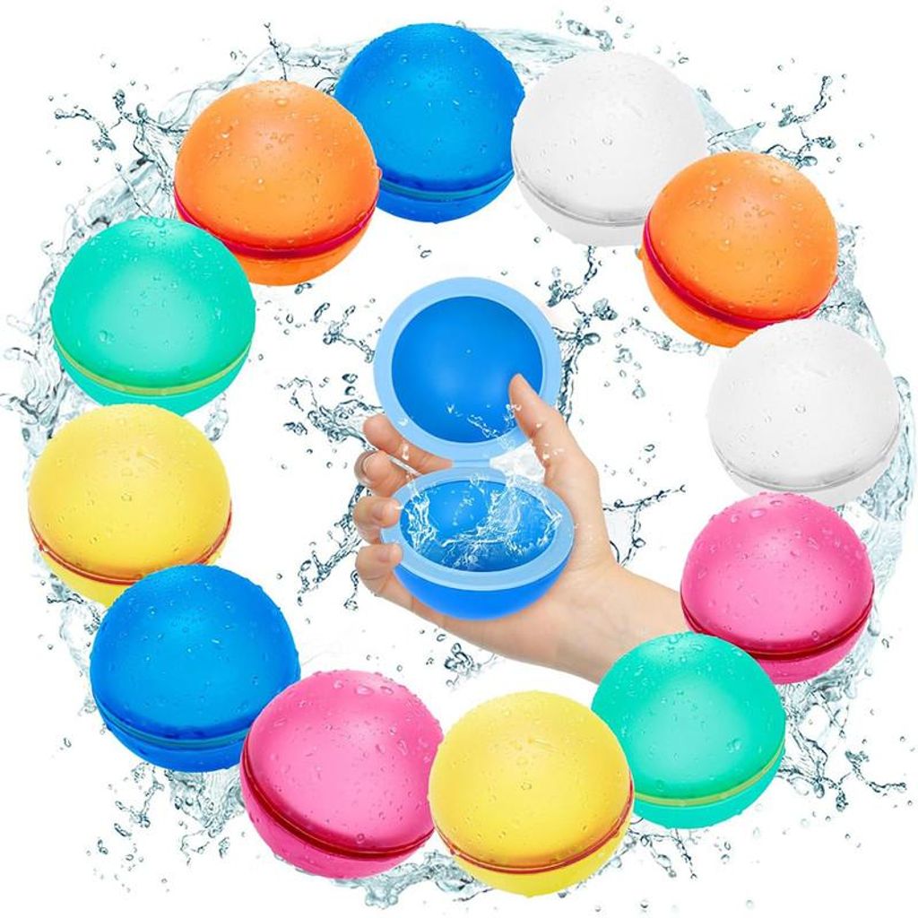Wiederverwendbare Wasserbomben 8er Set aus Silikon, Magnet Produktbild 
