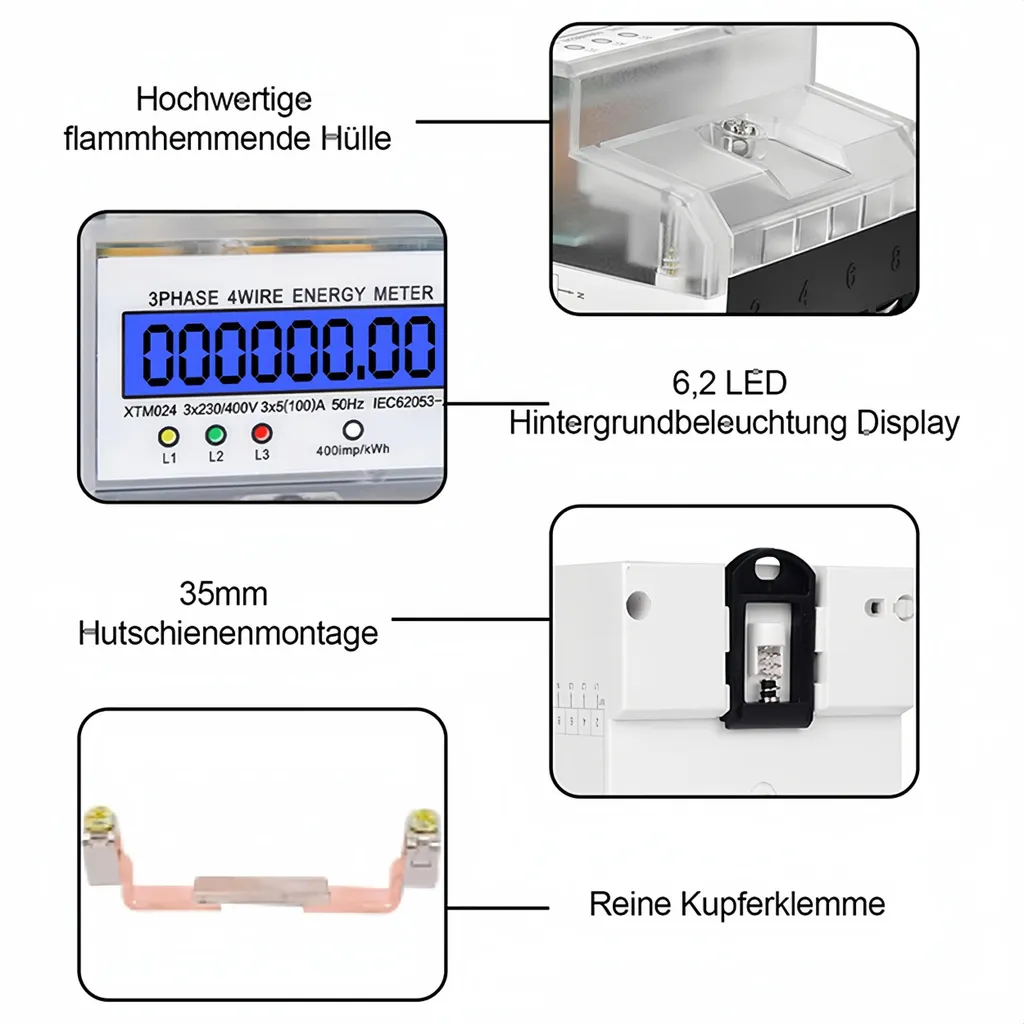 Compteur triphasé DTM024 numérique pour éviter les surconsommations - 12