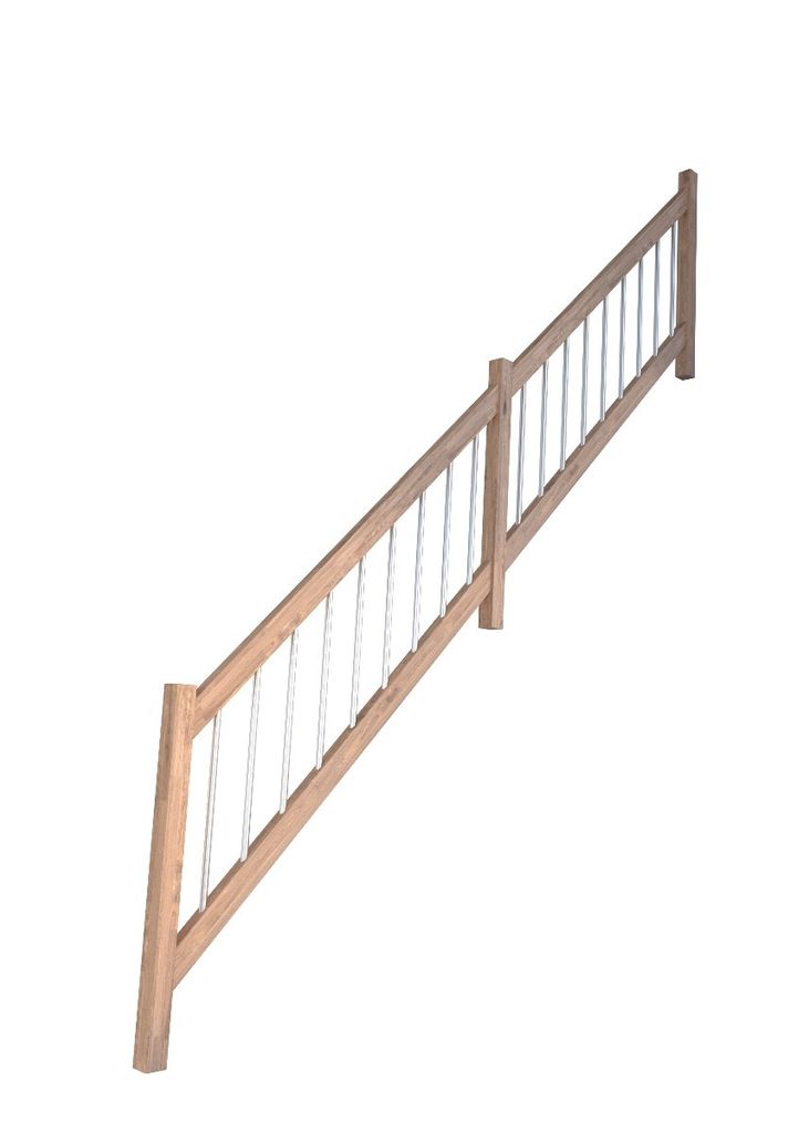 Treppengeländer Modell Lindos 1/4 Gewendelt Eiche-Holz-Edelstahl-Rechts