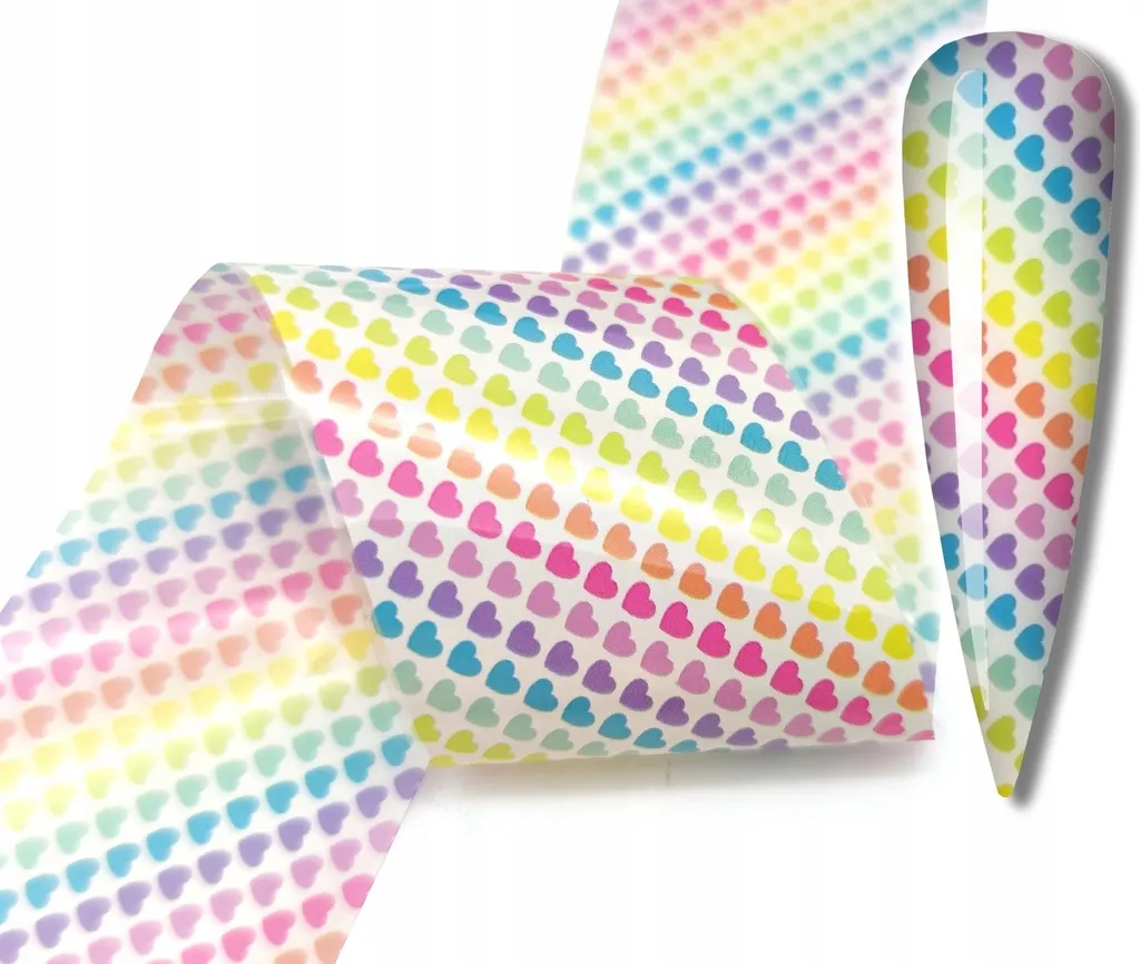 Pellicola per Unghie a Cuore 10x4cm | Decorazione Foil Alta Qualità