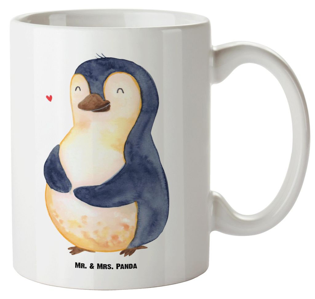 Mr. & Mrs. Panda Pott Pinguin Diät - Weiß - Geschenk, Produktbild 