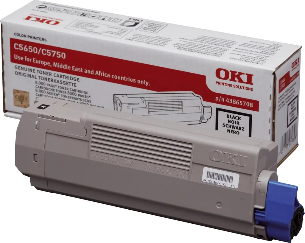 Toner OKI 43865708 Noir : Finissez-en avec les Impressions Floues C5650
